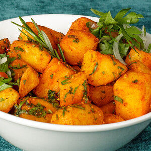 بطاطا حره بالكزبرة